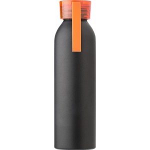 Alumnium palack, 650 ml, fekete/narancs