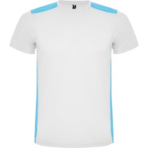 Detroit rvid ujj uniszex sportpl, white, turquois