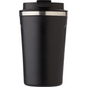 Duplafal fedeles pohr, 380 ml, fekete