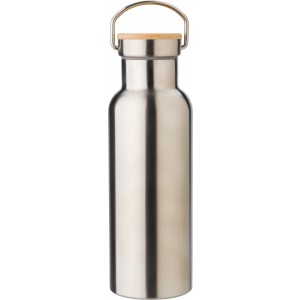 Duplafal rozsdamentes acl palack, 500 ml, ezst