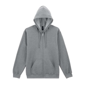 GILDAN SOFTSTYLE cipzras kapucnis polrpulver, RS Sport Grey