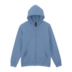 GILDAN SOFTSTYLE cipzras kapucnis polrpulver, Stone Blue