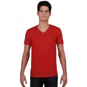 Gildan SoftStyle frfi V-nyak pl, Red