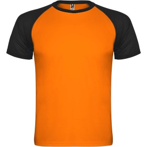 Indianapolis rvid ujj uniszex sportpl, fluor orange, solid black