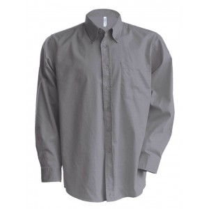 Kariban Easy Care hosszujj ing, Oxford Silver