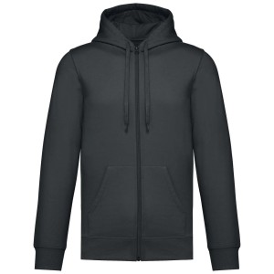 Kariban Uniszex kapucnis, cipzras pulver, Dark Grey