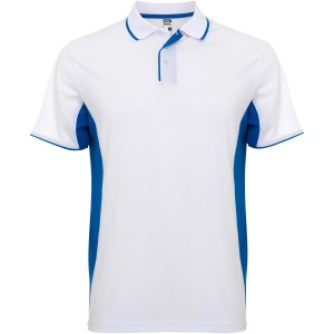 Montmelo rvid ujj uniszex sportpl, white, royal blue