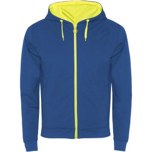 Roly Fuji uniszex cipzros pulver, Royal blue, Fluor Yellow
