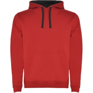 Roly Urban frfi kapucnis pulver, Red, Solid black