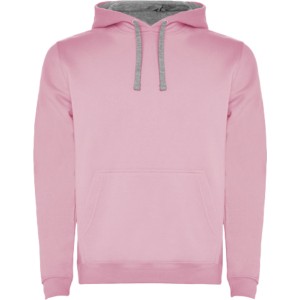 Roly Urban gyerek kapucnis pulver, Light pink, Marl Grey