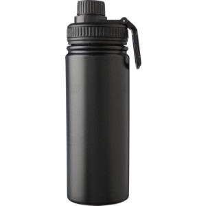 Rozsdamentes acl duplafal palack, 500 ml, fekete