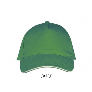 Sols Long Beach 5 paneles sapka, Kelly Green/White, U